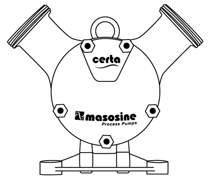 masosine certa process pump line art